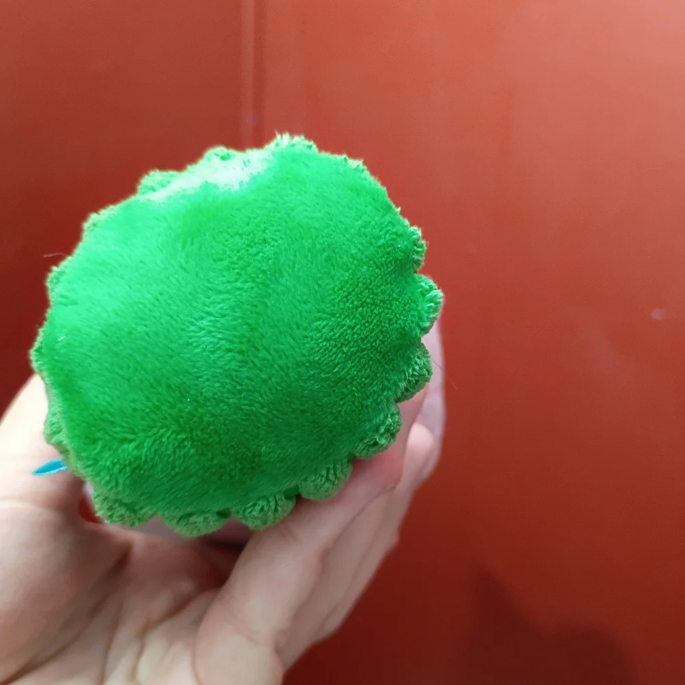 Pink and Green Plush Dog Toy